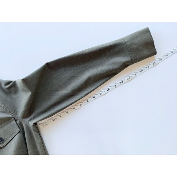 NWT Madewell Women's Button-Up Mini Shirtdress in Dark Olive Melange Size Small - Picture 15 of 15